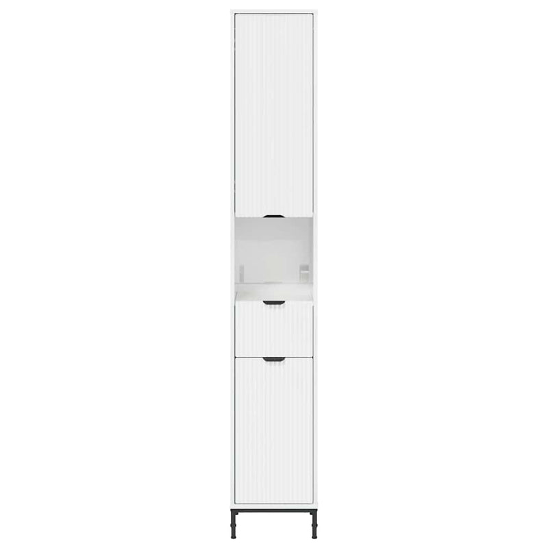 vidaXL Fürdőszobai magas szekrény Magasfényű fehér 31.5 x 33 x 190 cm