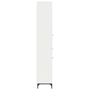 vidaXL Fürdőszoba Székény fiókkal Magas Fényű Fehér 31,5 x 33 x 190 cm