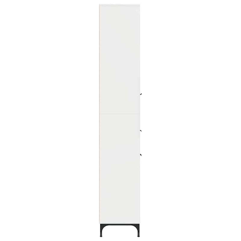 vidaXL Fürdőszobai magas szekrény Magasfényű fehér 31.5 x 33 x 190 cm