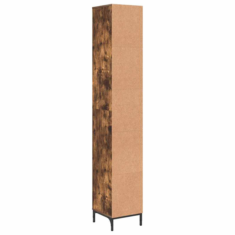vidaXL Fürdőszobai magas szekrény Füstölt tölgy 31.5 x 33 x 190 cm