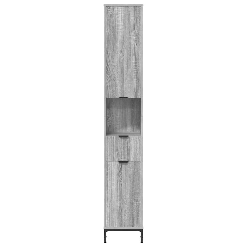 vidaXL Fürdőszobai magas szekrény Szürke sonoma 31.5 x 33 x 190 cm