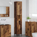 vidaXL Fürdőszoba Székény Öreg fa 31,5 x 33 x 190 cm Faanyag & Fém