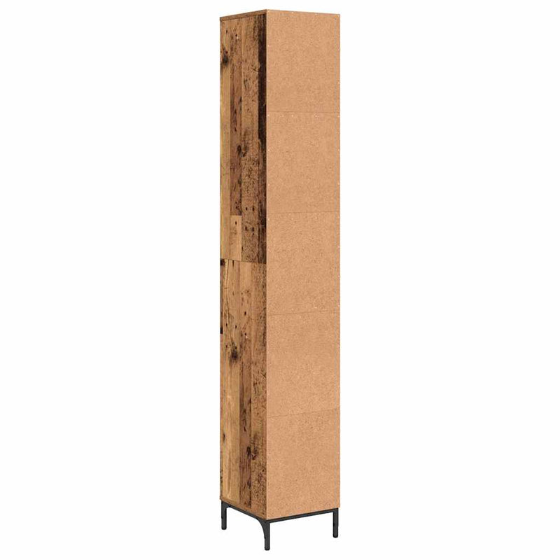 vidaXL Fürdőszobai magas szekrény Régi fa 31.5 x 33 x 190 cm Faanyag