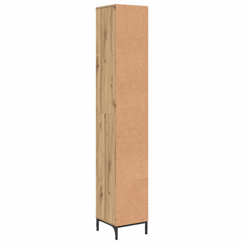 vidaXL Fürdőszobai magas szekrény kézműves tölgy 31.5 x 33 x 190 cm