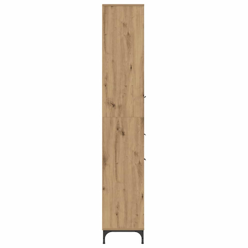 vidaXL Fürdőszobai magas szekrény kézműves tölgy 31.5 x 33 x 190 cm