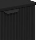 vidaXL Fürdőszobai mosdószekrény Fekete 60,5 x 33,5 x 61 cm Faanyag