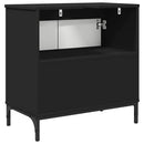 vidaXL Fürdőszobai mosdószekrény Fekete 60,5 x 33,5 x 61 cm Faanyag