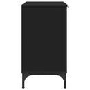 vidaXL Fürdőszobai mosdószekrény Fekete 60,5 x 33,5 x 61 cm Faanyag