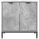 vidaXL Fürdőszobai mosdószekrény Beton Szürke 60,5 x 33,5 x 61 cm