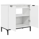 vidaXL Fürdőszobai mosdószekrény Magasfényű fehér 60.5 x 33.5 x 61 cm
