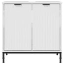 vidaXL Fürdőszobai mosdószekrény Magasfényű fehér 60.5 x 33.5 x 61 cm