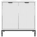 vidaXL Fürdőszobai mosdószekrény Magasfényű fehér 60.5 x 33.5 x 61 cm
