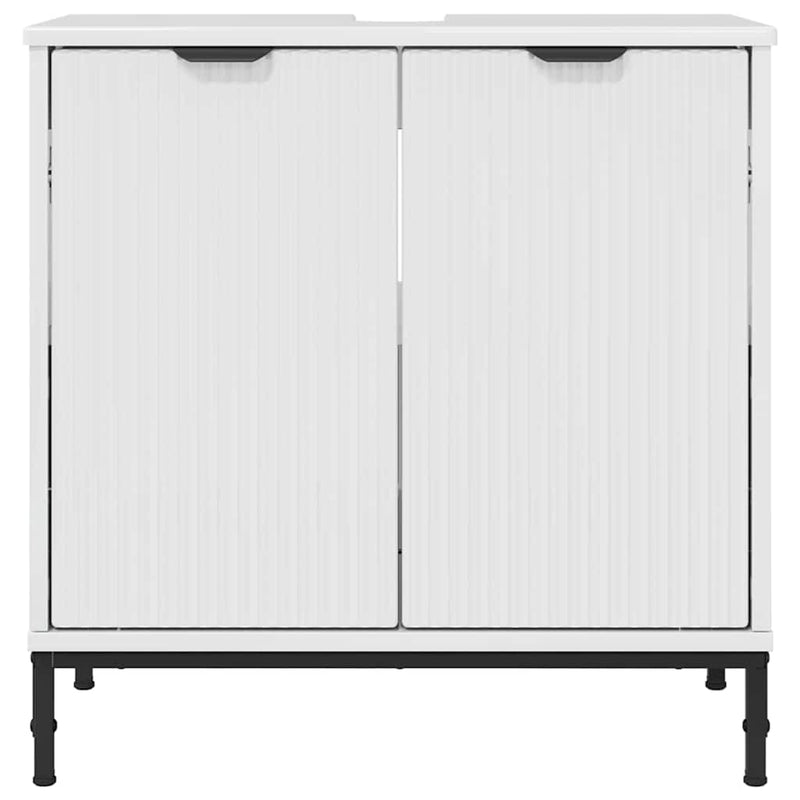 vidaXL Fürdőszobai mosdószekrény Magasfényű fehér 60.5 x 33.5 x 61 cm