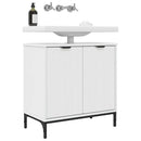 vidaXL Fürdőszobai mosdószekrény Magasfényű fehér 60.5 x 33.5 x 61 cm
