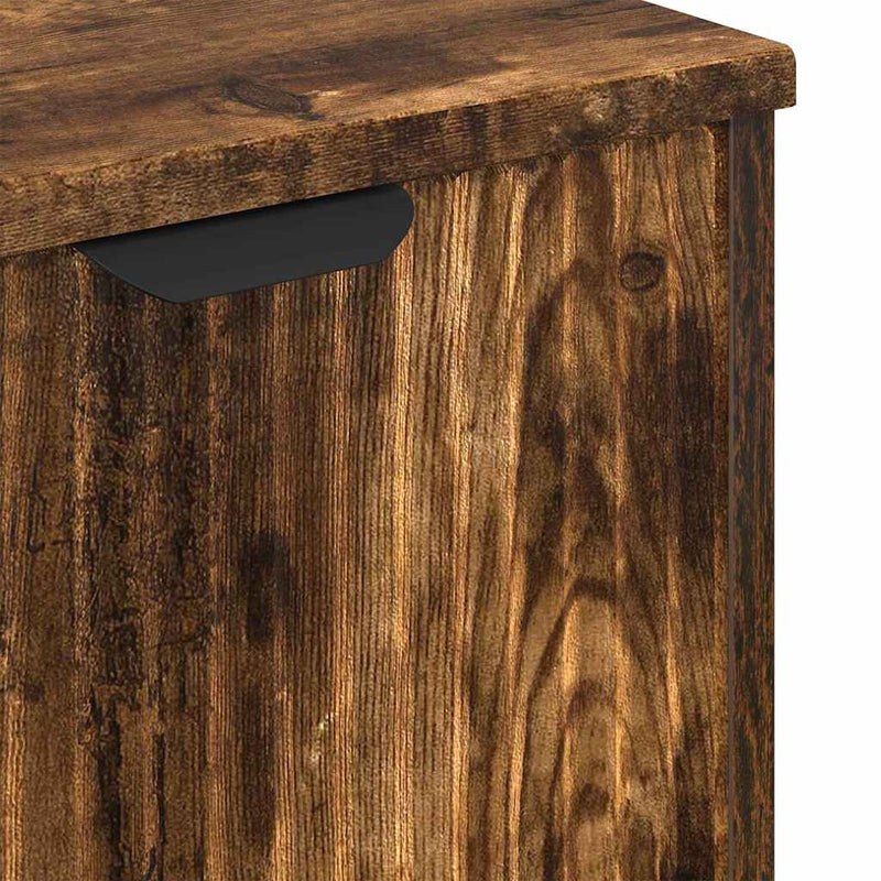 vidaXL Fürdőszobai mosdószekrény Füstölt tölgy 60.5 x 33.5 x 61 cm