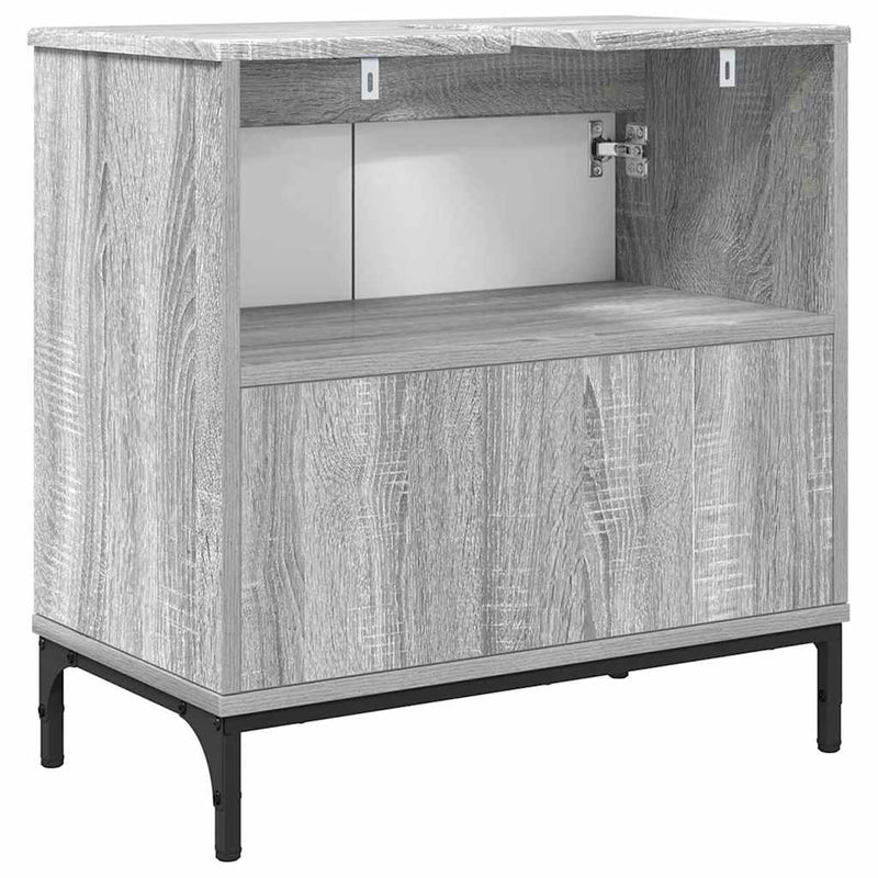 vidaXL Fürdőszobai mosdószekrény Szürke sonoma 60.5 x 33.5 x 61 cm