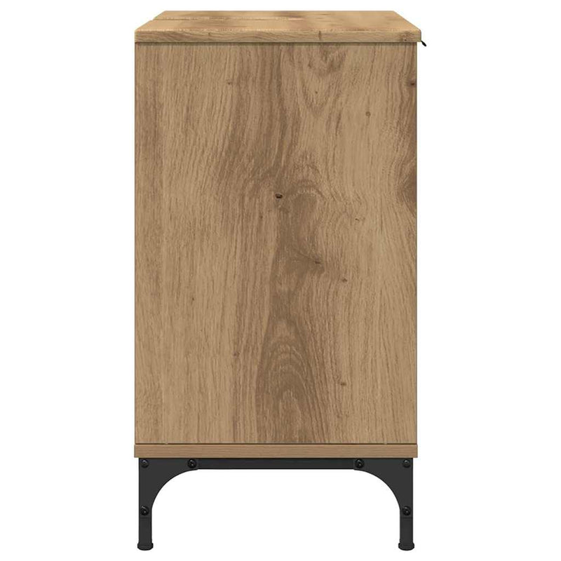 vidaXL Fürdőszobai mosdószekrény kézműves tölgy 60.5 x 33.5 x 61 cm
