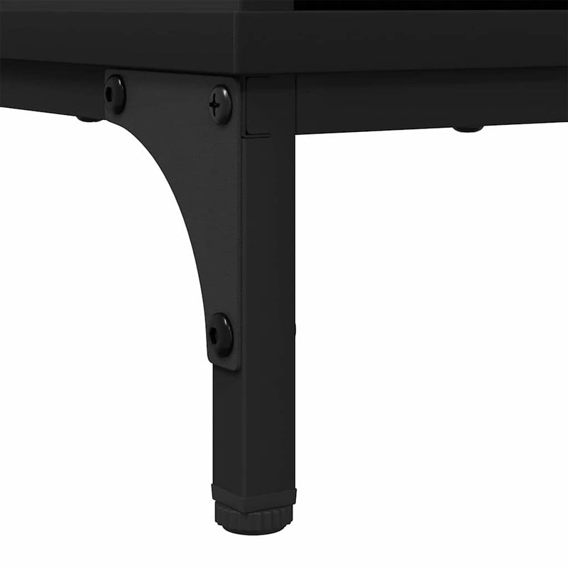 vidaXL Széf Fekete 69.5 x 33 x 82 cm Faanyag