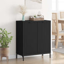 vidaXL Széf Fekete 69.5 x 33 x 82 cm Faanyag