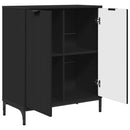 vidaXL Széf Fekete 69.5 x 33 x 82 cm Faanyag