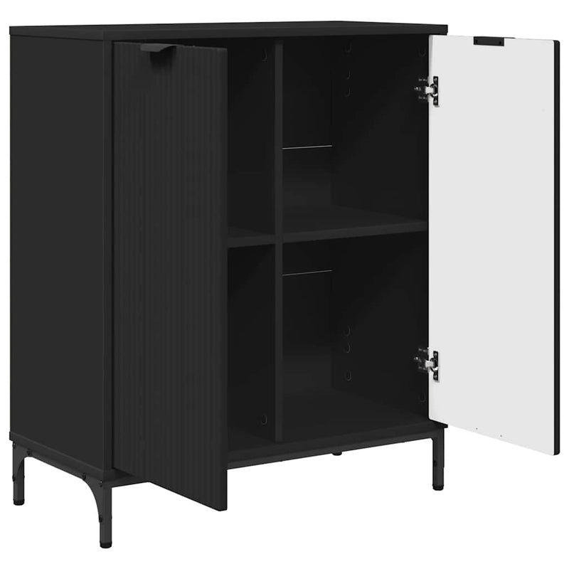 vidaXL Széf Fekete 69.5 x 33 x 82 cm Faanyag