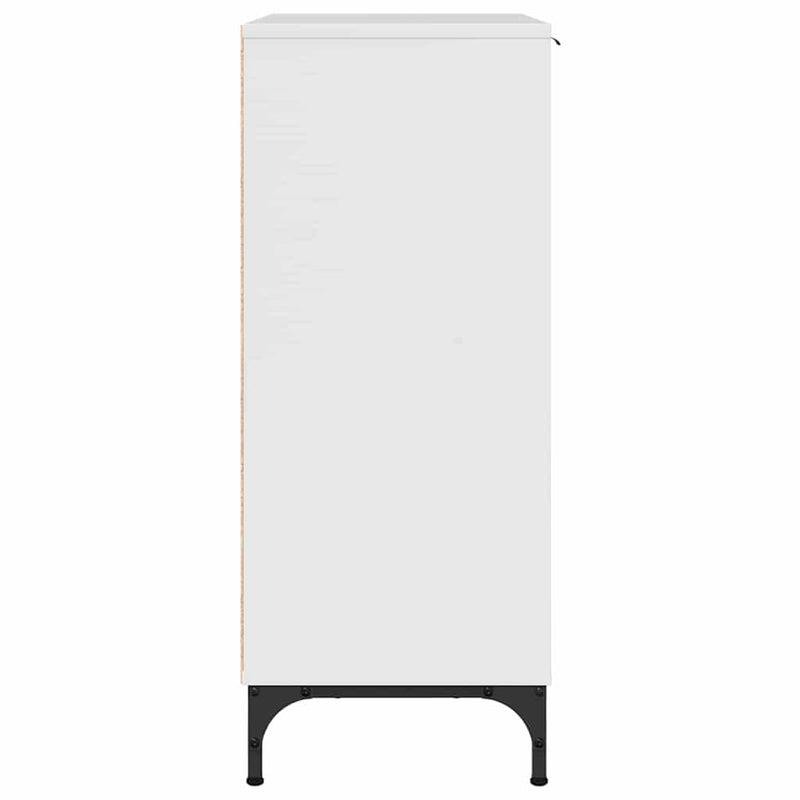 vidaXL Széf Magasfényű fehér 69.5 x 33 x 82 cm Faanyag