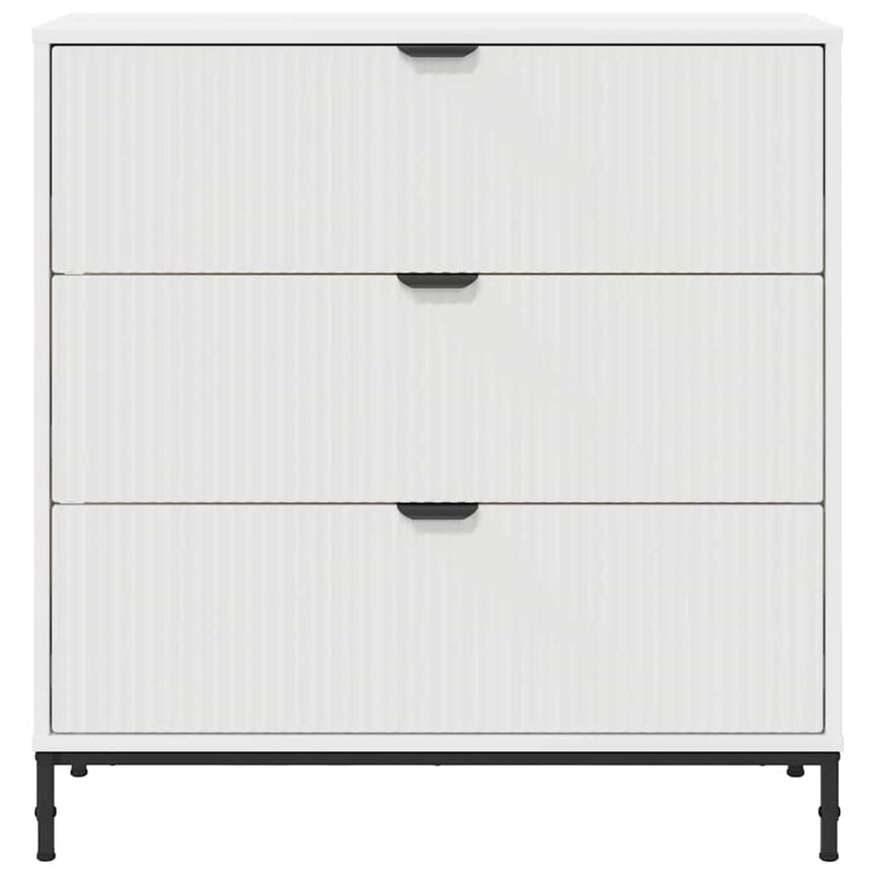 vidaXL Széf fiókkal Fehér 79.5 x 33 x 82 cm Faanyag