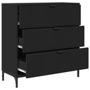 vidaXL Széf fiókkal Fekete 79.5 x 33 x 82 cm Faanyag