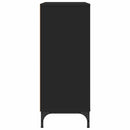 vidaXL Széf fiókkal Fekete 79.5 x 33 x 82 cm Faanyag