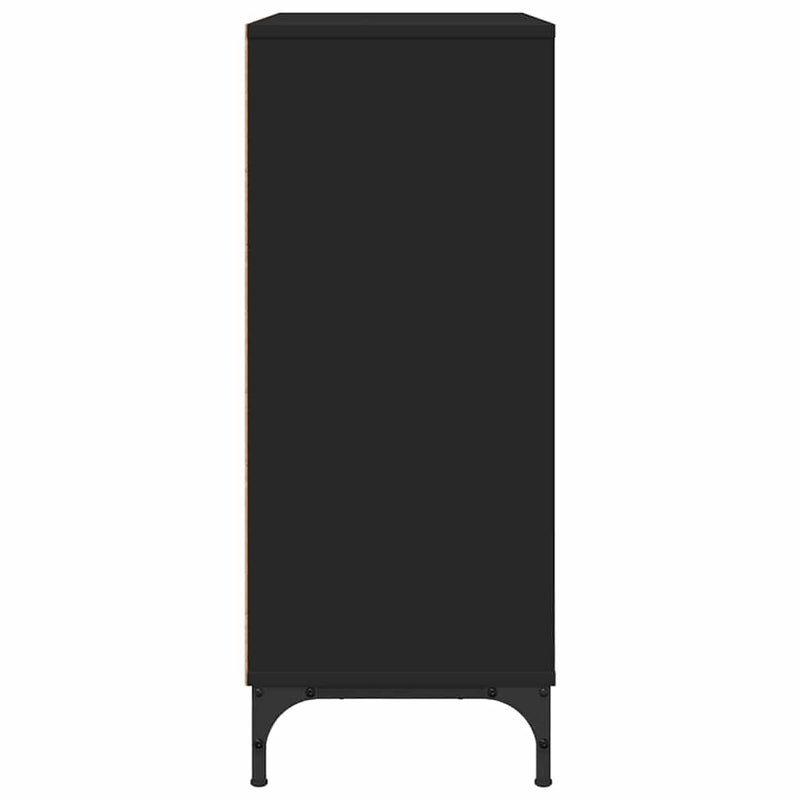 vidaXL Széf fiókkal Fekete 79.5 x 33 x 82 cm Faanyag