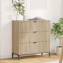 vidaXL Széf fiókkal Sonoma tölgy 79,5 x 33 x 82 cm Faanyag
