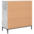 vidaXL Széf fiókkal Beton Szürke 79,5 x 33 x 82 cm Faanyag
