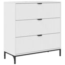 vidaXL Széf fiókkal Magasfényű fehér 79.5 x 33 x 82 cm Faanyag