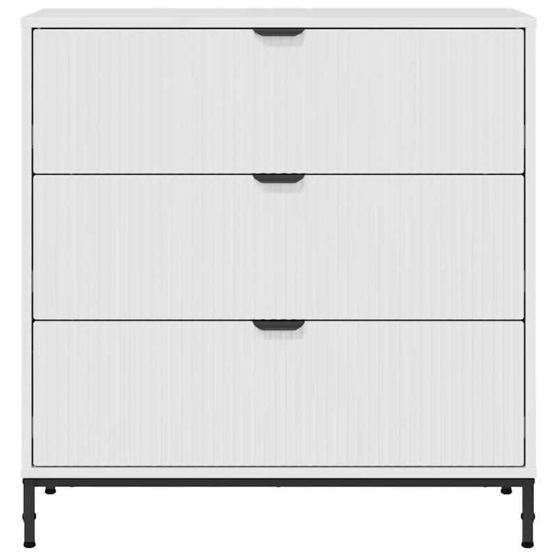 vidaXL Széf fiókkal Magasfényű fehér 79.5 x 33 x 82 cm Faanyag