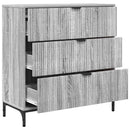 vidaXL Széf fiókkal Szürke Sonoma 79,5 x 33 x 82 cm Faanyag