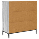 vidaXL Széf fiókkal Szürke Sonoma 79,5 x 33 x 82 cm Faanyag