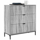 vidaXL Széf fiókkal Szürke Sonoma 79,5 x 33 x 82 cm Faanyag