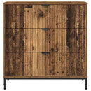 vidaXL Széf fiókkal Régi fa 79.5 x 33 x 82 cm Faanyag