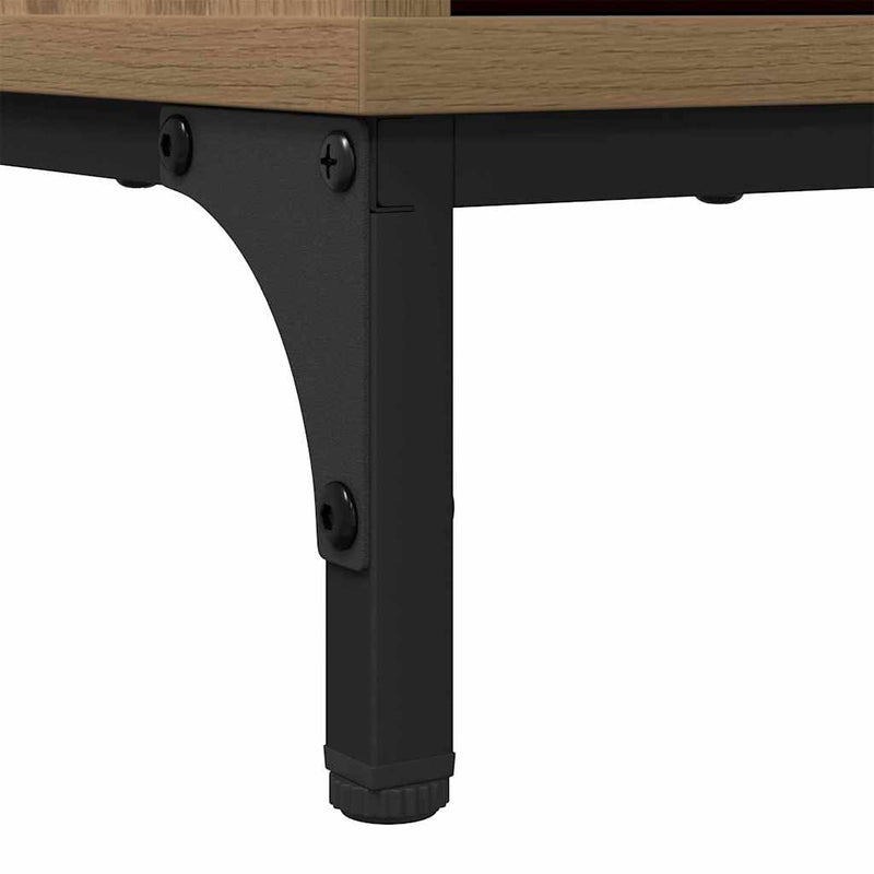 vidaXL Széf fiókkal kézműves tölgy 79.5 x 33 x 82 cm Faanyag