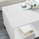 vidaXL Dohányzóasztal Fehér 90 x 49 x 46 cm Faanyag