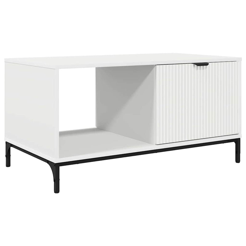 vidaXL Dohányzóasztal Fehér 90 x 49 x 46 cm Faanyag