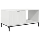 vidaXL Dohányzóasztal fiókkal Fehér 90 x 49 x 46 cm Faanyag