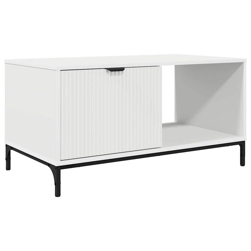 vidaXL Dohányzóasztal Fehér 90 x 49 x 46 cm Faanyag