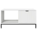vidaXL Dohányzóasztal fiókkal Fehér 90 x 49 x 46 cm Faanyag