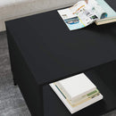 vidaXL Dohányzóasztal fiókkal Fekete tölgy 90 x 49 x 46 cm Faanyag