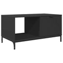 vidaXL Dohányzóasztal fiókkal Fekete tölgy 90 x 49 x 46 cm Faanyag