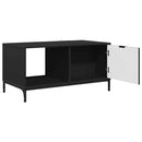 vidaXL Dohányzóasztal Fekete 90 x 49 x 46 cm Faanyag