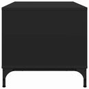 vidaXL Dohányzóasztal Fekete 90 x 49 x 46 cm Faanyag