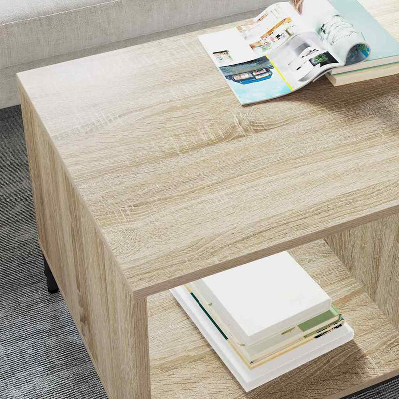 vidaXL Dohányzóasztal sonoma tölgy 90 x 49 x 46 cm Faanyag