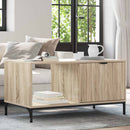 vidaXL Dohányzóasztal fiókkal Sonoma tölgy 90 x 49 x 46 cm Faanyag